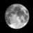 Waxing Gibbous, Moon age: 13 days, 8 hours, 55 minutes, 100%