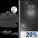 Saturday Night: Partly Cloudy then Slight Chance Light Rain